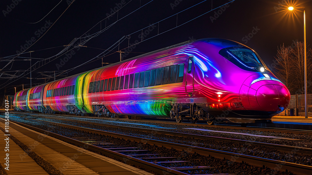 Naklejka premium Train arriving.