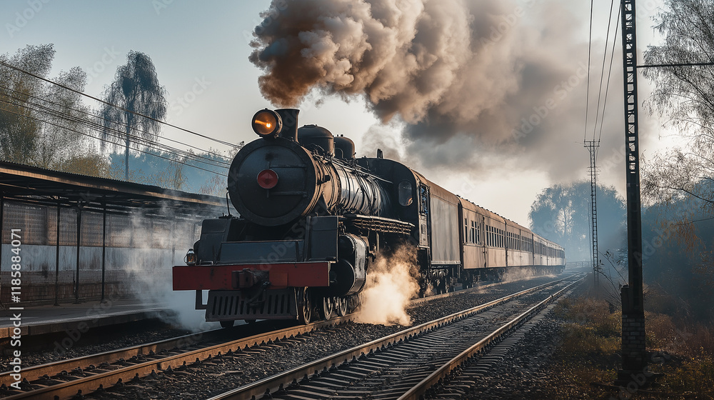 Obraz premium Train arriving.