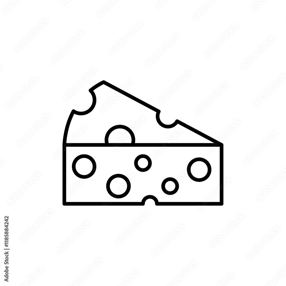 piece of cheese icon simple vector symbol piece of cheese icon simple vector symbol