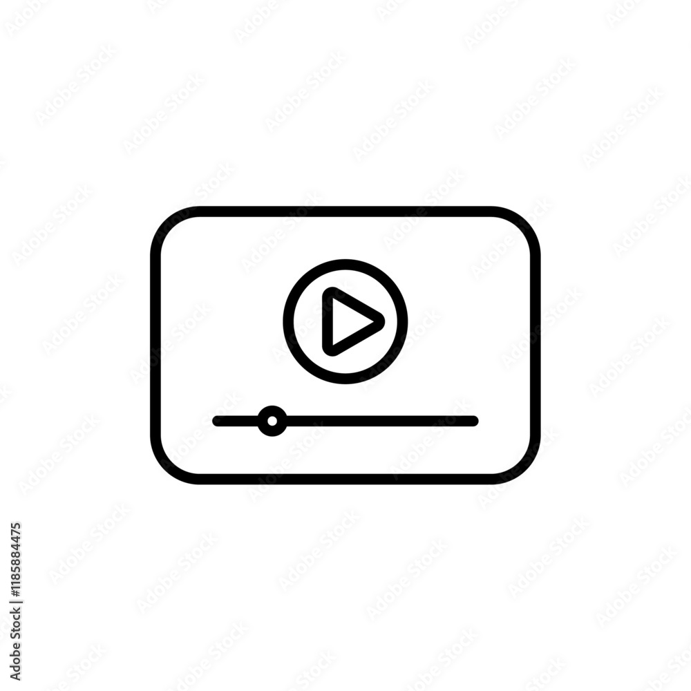 Play button icon simple vector symbol Play button icon simple vector symbol