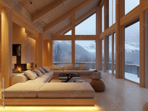 Modern Wooden Cabin Living ...