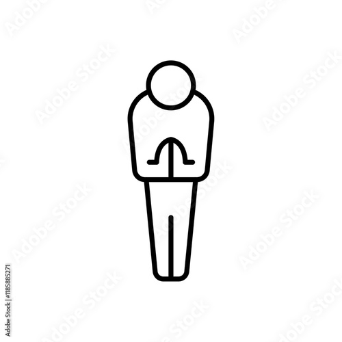 Respectfulness icon simple vector symbol