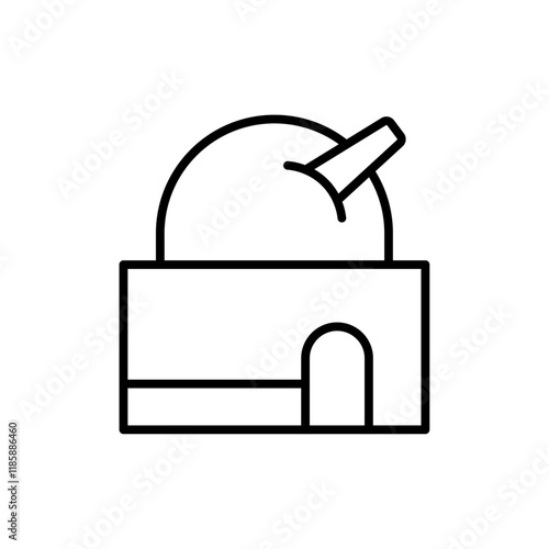 Space observatory icon simple vector symbol