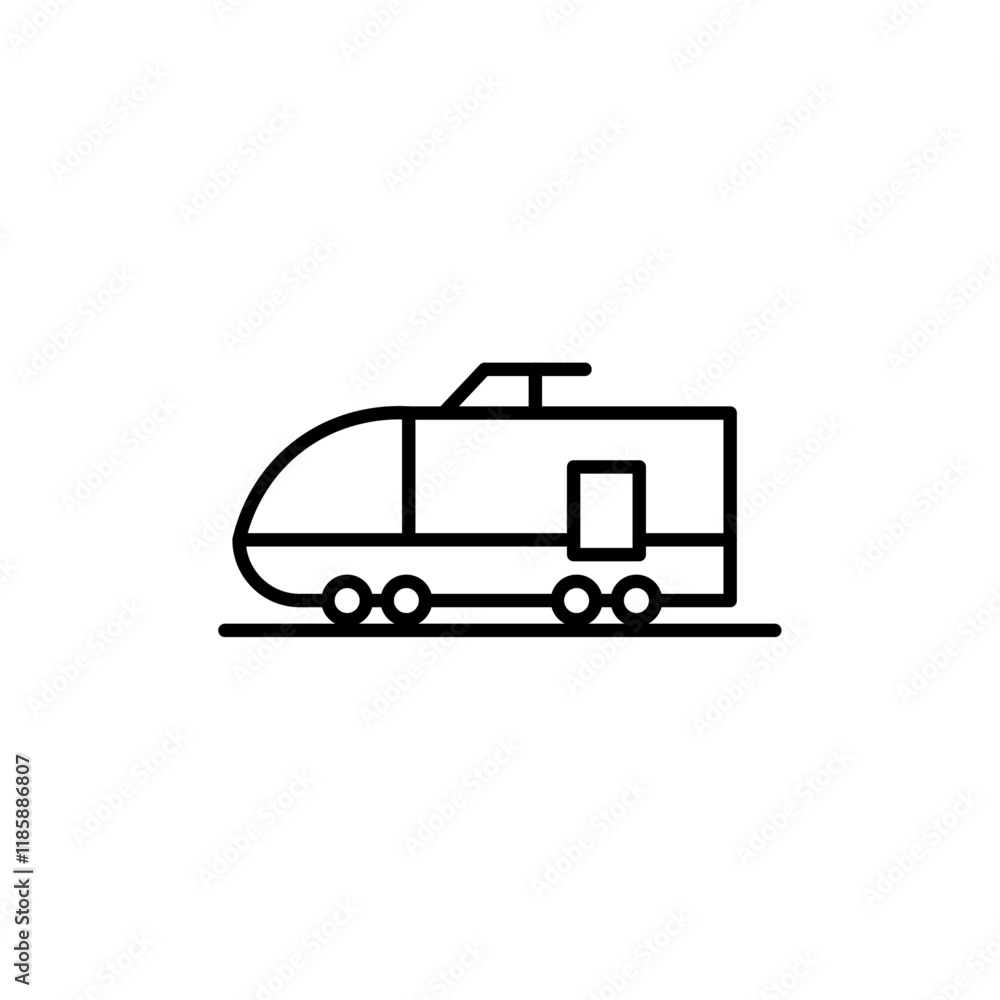 Subway high speed train icon simple vector symbol Subway high speed train icon simple vector symbol