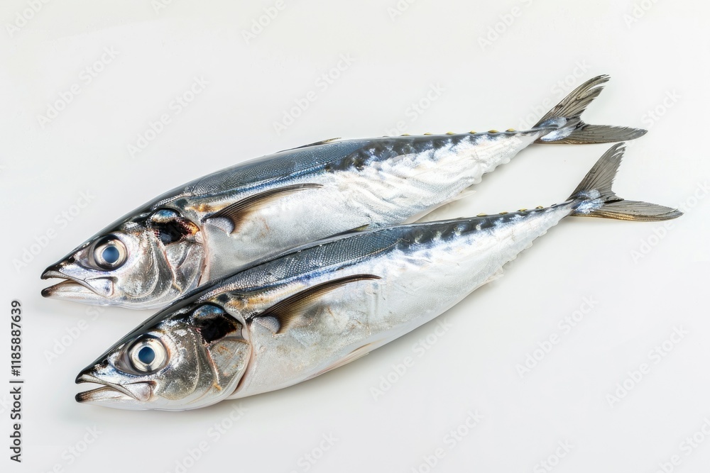 Detailed Color Picture of Sardine Isolated on White Background Detailed Color Picture of Sardine Isolated on White Background