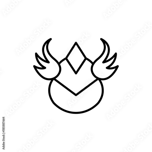 valkyrie icon simple vector symbol