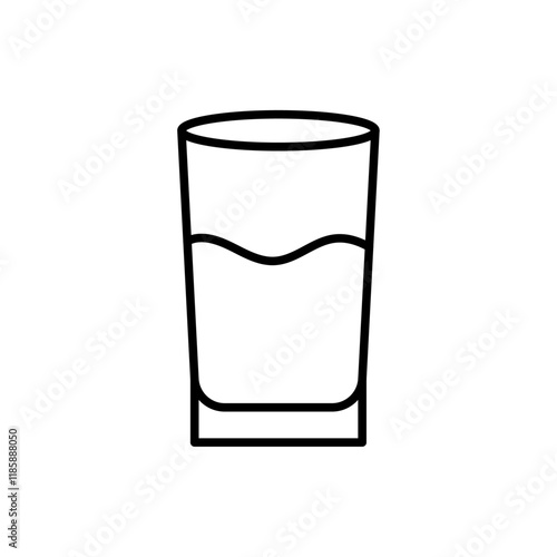 Water glass icon simple vector symbol