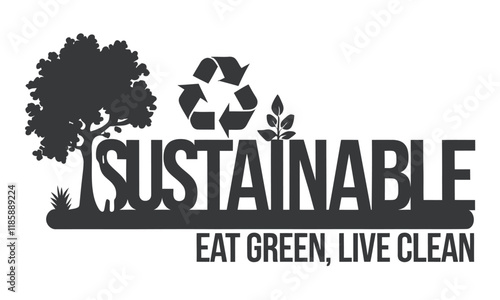 Sustainable Vector Logo Graphic photo