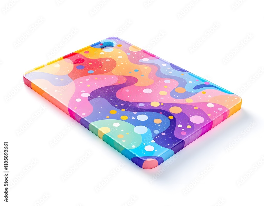 Rainbow Swirl Cutting Board: A Vibrant, Abstract Kitchen Accessory Rainbow Swirl Cutting Board: A Vibrant, Abstract Kitchen Accessory