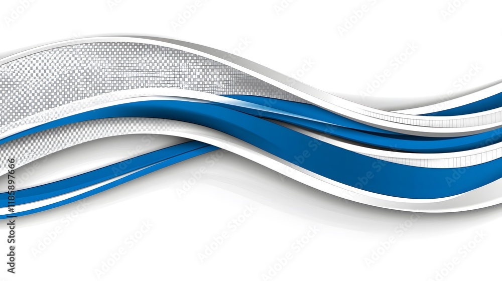 Fototapeta premium Abstract Blue and White Wave Background