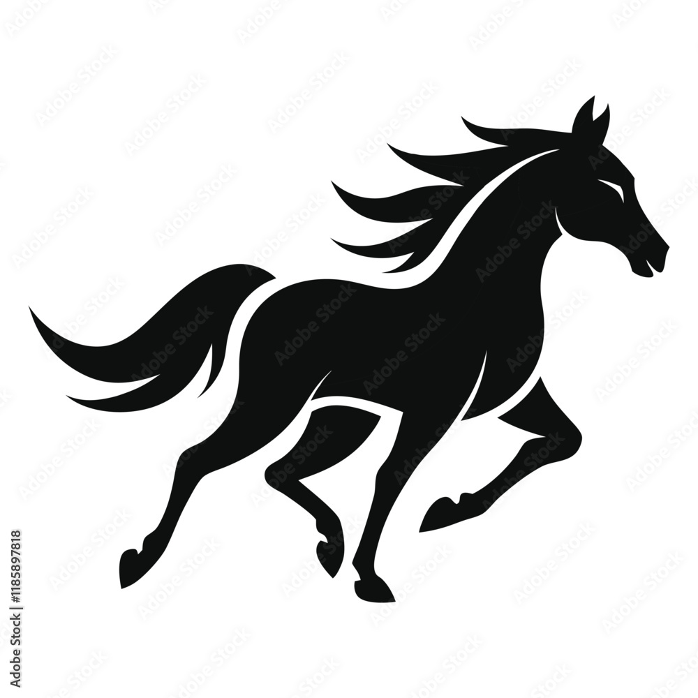 Obraz premium horse silhouette vector