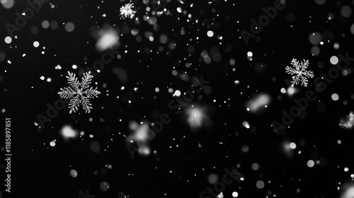 Wallpaper Mural Falling snowflakes on isolated background. Torontodigital.ca