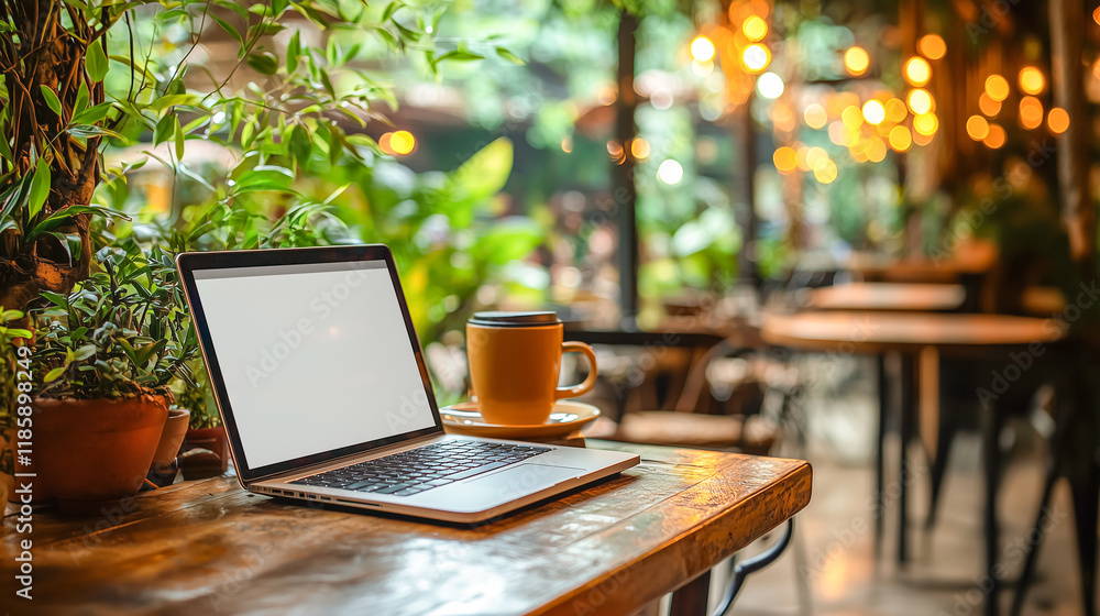 Aesthetic café workspace Aesthetic café workspace