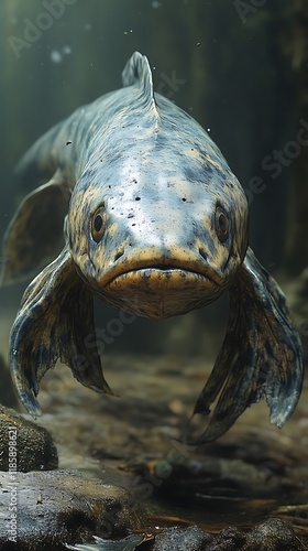 Salamander open mouth close up on wet surface high resolution hd picture
