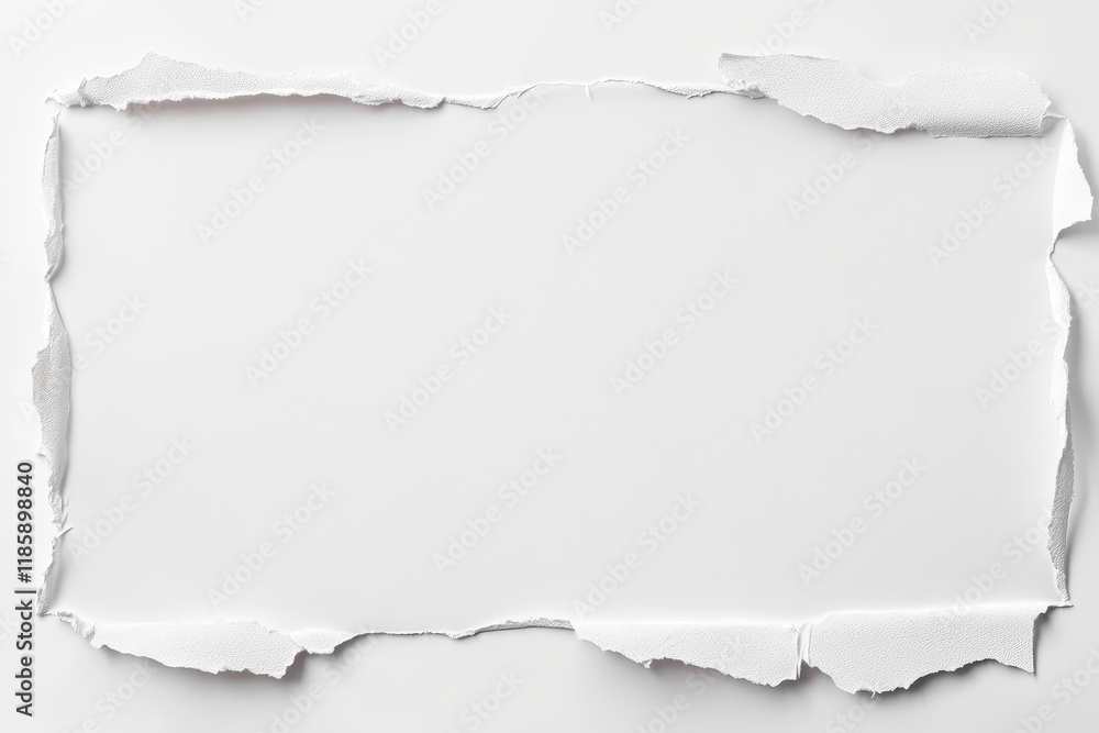 Torn paper frame, white background, studio shot, mockup (2) Torn paper frame, white background, studio shot, mockup (2)