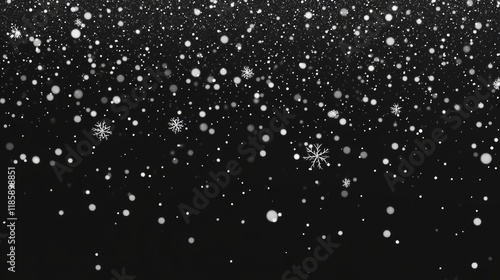 Falling snowflakes on isolated background.