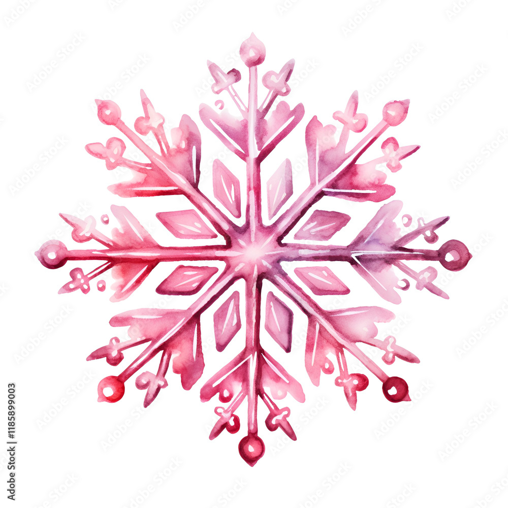 Pink Snowflake Clipart Vector Illustration Pink Snowflake Clipart Vector Illustration