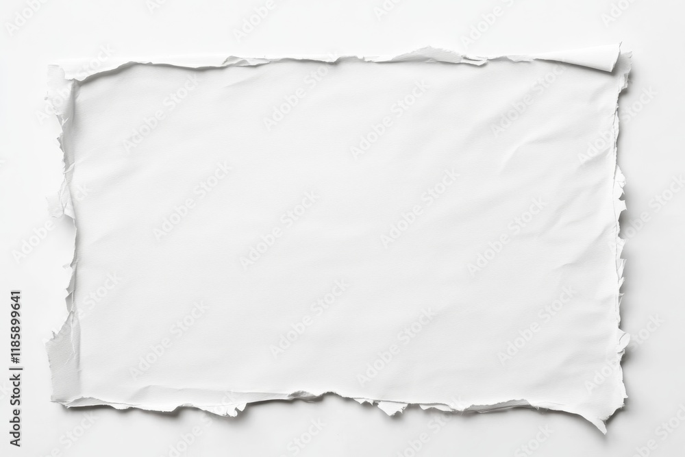 Torn paper frame, white background, studio shot, blank space, design element (3) Torn paper frame, white background, studio shot, blank space, design element (3)