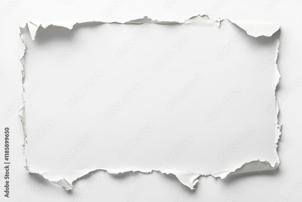 Torn paper frame, white background, studio shot, design element (3) Torn paper frame, white background, studio shot, design element (3)