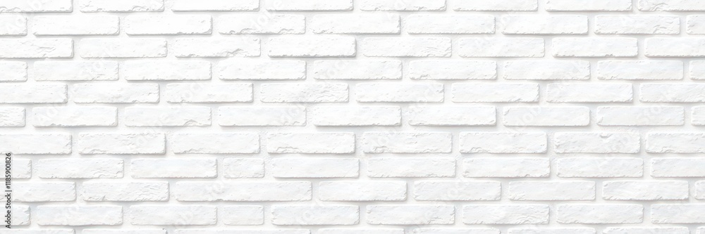 Fototapeta premium Clean white brick wall texture, ideal backdrop , minimalist, office, bright
