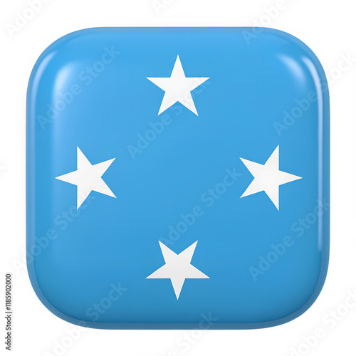 Micronesia flag in Rounded Square icon photo