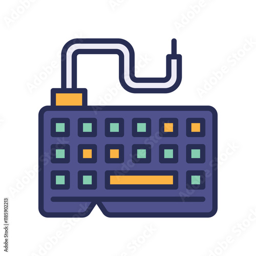 keyboard icon. vector filled color icon for your website, mobile, presentation, and logo design.