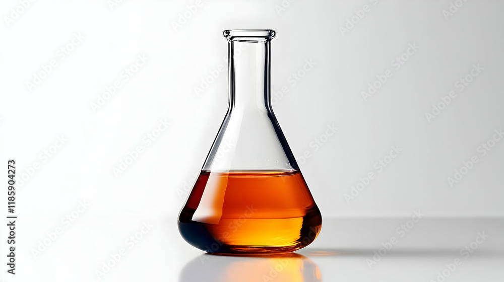 Laboratory Flask Holds Chemical Solution Experiment Laboratory Flask Holds Chemical Solution Experiment