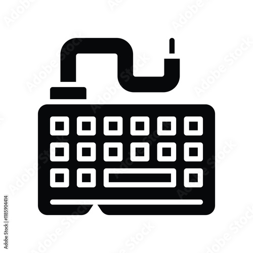 keyboard icon. vector glyph icon for your website, mobile, presentation, and logo design.