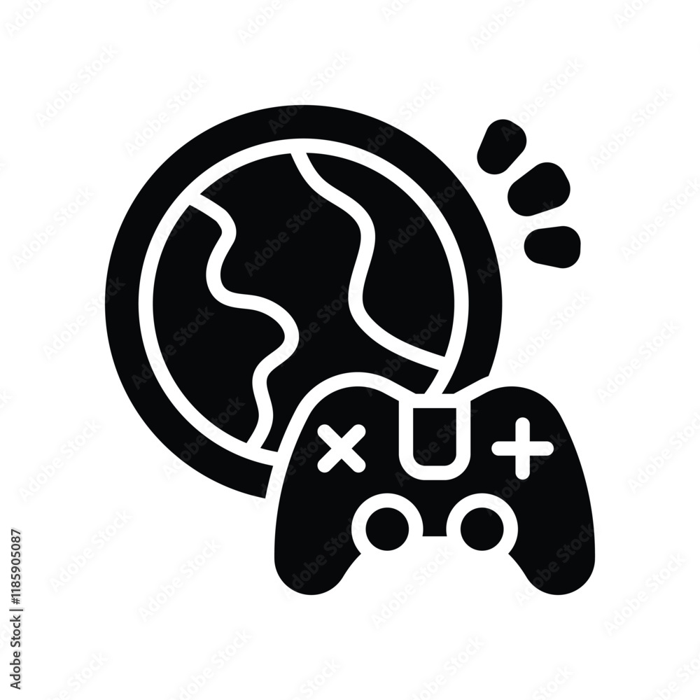 online gaming icon. vector glyph icon for your website, mobile, presentation, and logo design. online gaming icon. vector glyph icon for your website, mobile, presentation, and logo design.