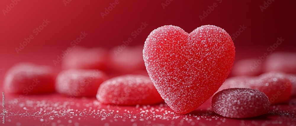 Heart-shaped candy with copy space for text, perfect for sweet Valentine’s Day designs. Generative AI Heart-shaped candy with copy space for text, perfect for sweet Valentine’s Day designs. Generative AI