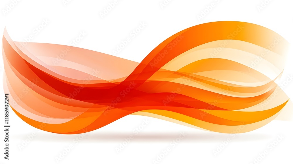 Abstract Orange Waves Flowing Design Dynamic Curves Abstract Orange Waves Flowing Design Dynamic Curves