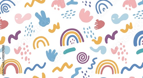 Abstract background with hand drawn pattern design
