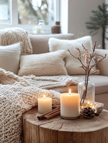 Cozy Living Room Scene With...