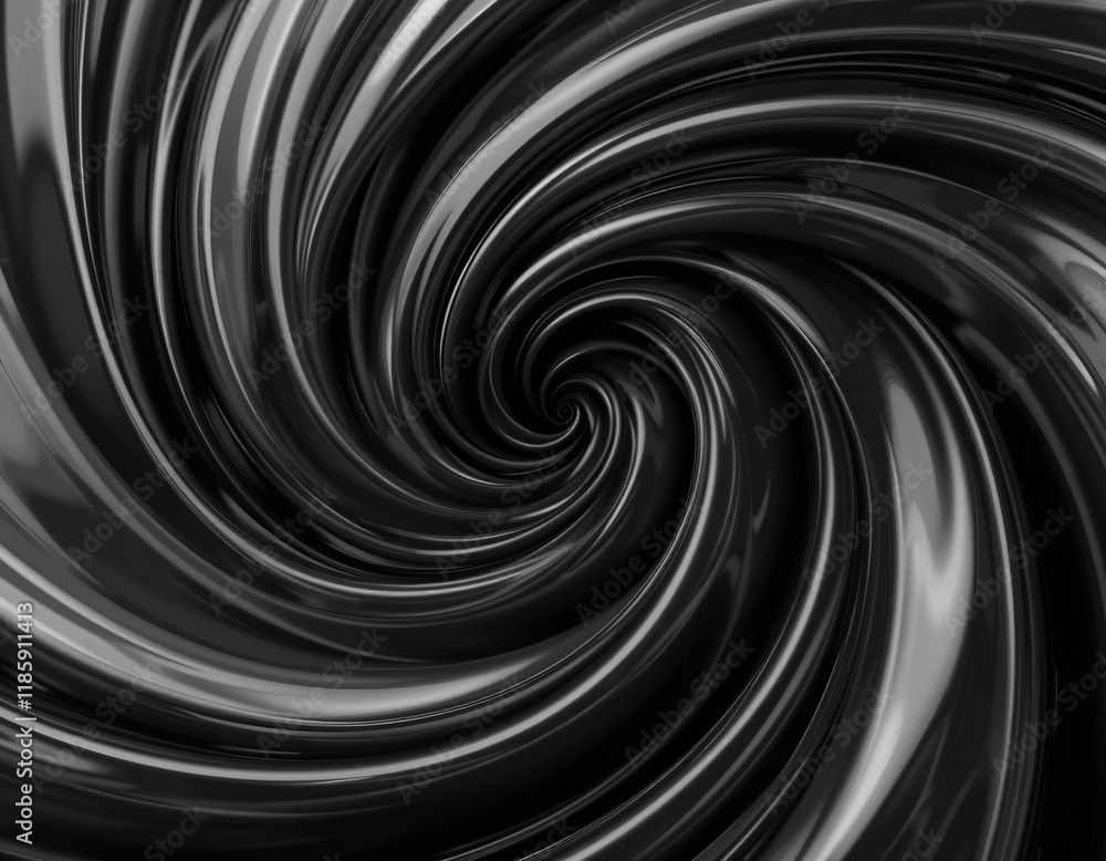 Black Liquid Spiral: An Abstract Vortex of Glossy, Dark Elegance Black Liquid Spiral: An Abstract Vortex of Glossy, Dark Elegance