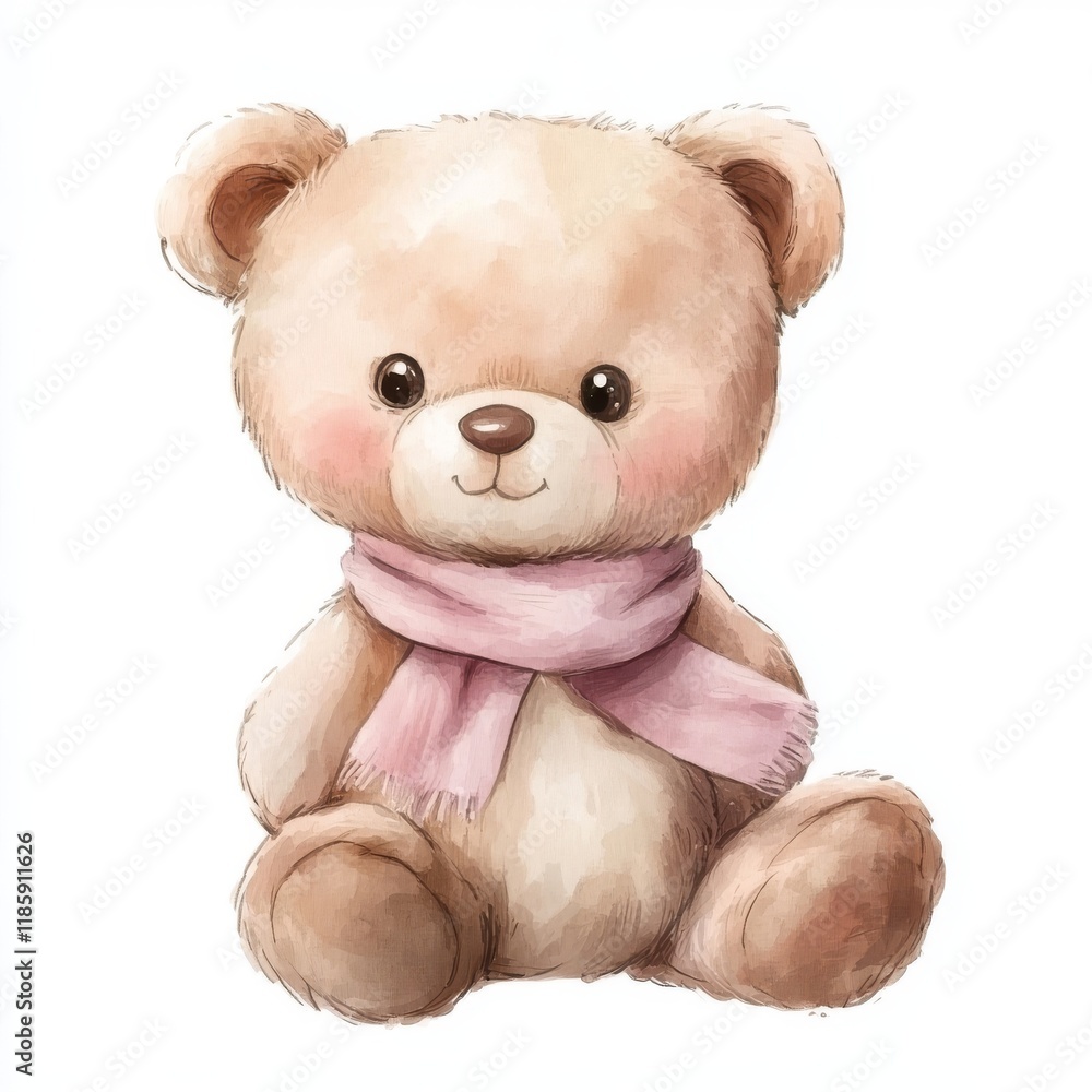 Obraz premium Teddy bear isolated on white background