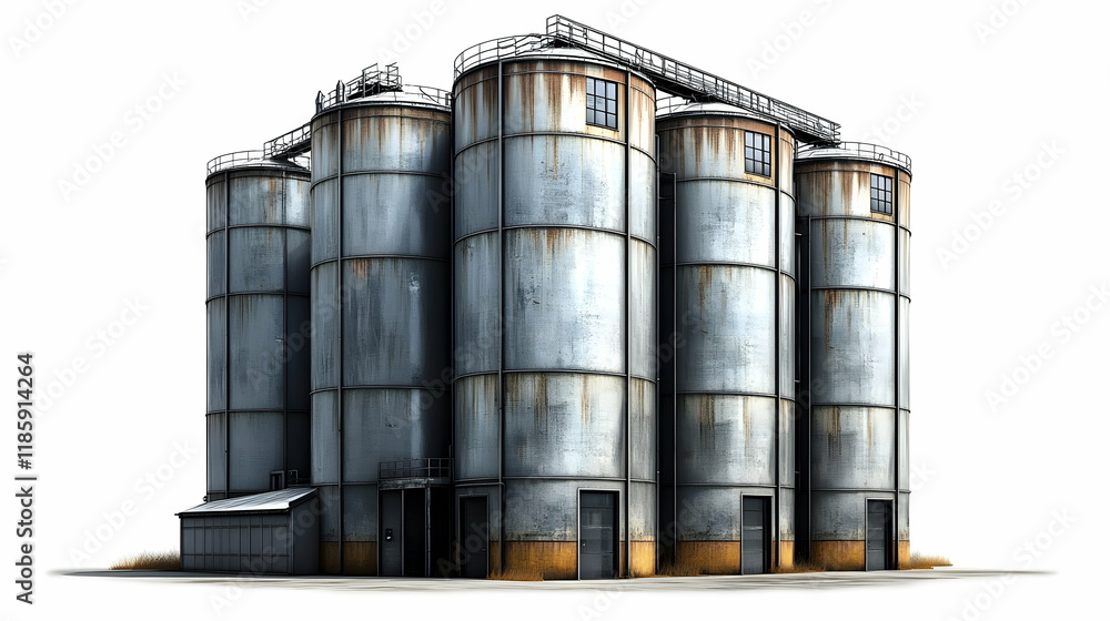 Industrial Silos Store Grain, Metal, Steel, Storage, and Farm Efficiently Industrial Silos Store Grain, Metal, Steel, Storage, and Farm Efficiently