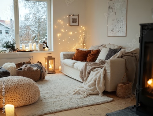 Cozy Winter Living Room Dec...