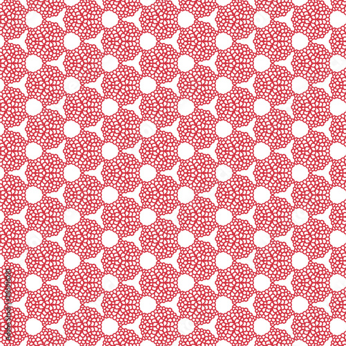 Bild auf Leinwand Pattern geometrico continuo con linee curve rosa su sfondo bianco, motivo orname