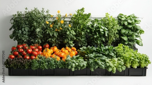 A busy farmer at a roadside vegetable stand, arranging fresh produce for customers with a smile on their face