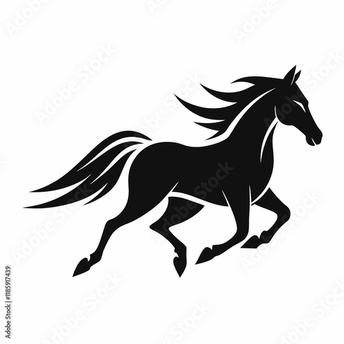 horse silhouette vector