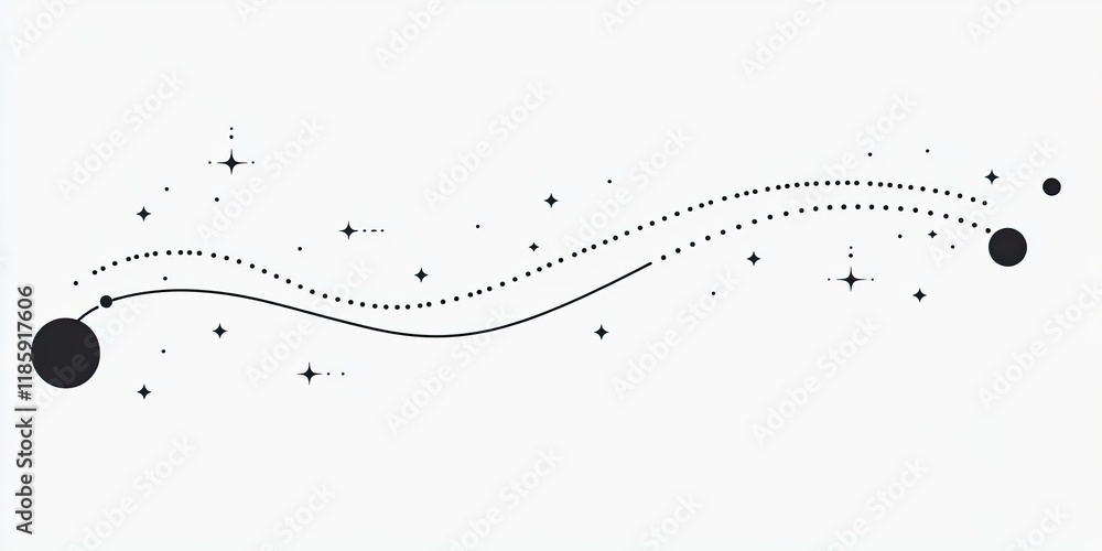 Airplane Route Icon, minimalistic design featuring a dotted trail on a white background, simple black and white shapes, clean and clear lines Airplane Route Icon, minimalistic design featuring a dotted trail on a white background, simple black and white shapes, clean and clear lines