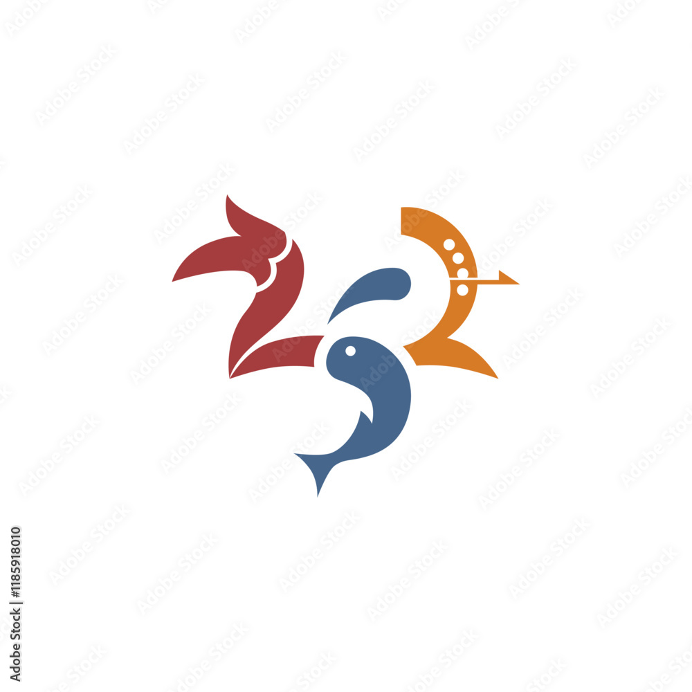 Obraz premium Creative culture number 252 Logo