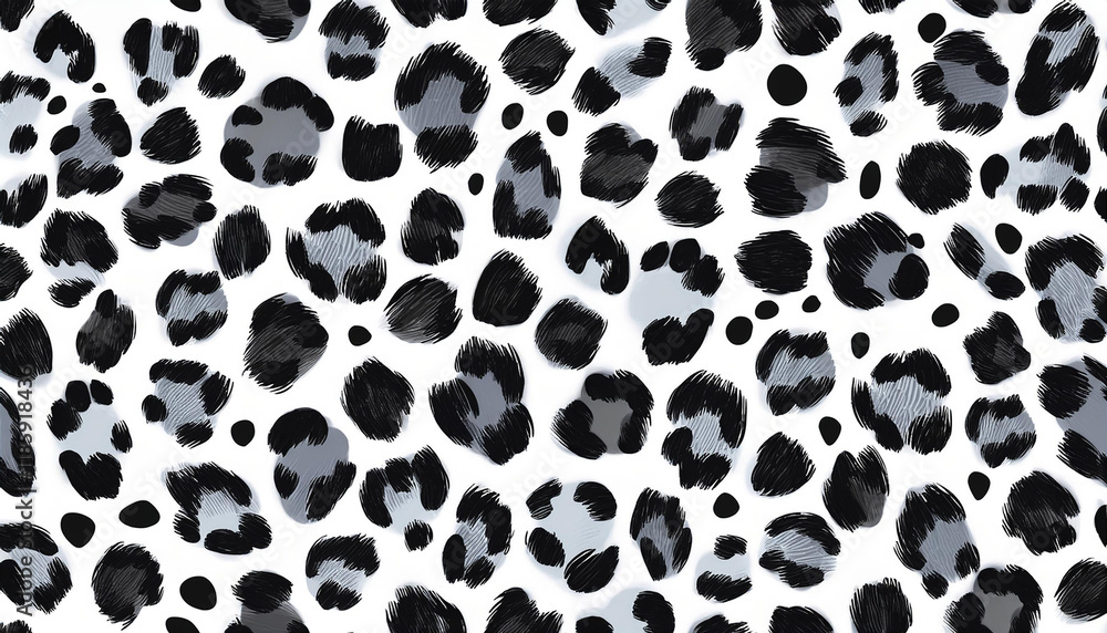 Black and white leopard seamless pattern. Fashion stylish vector texture. Black and white leopard seamless pattern. Fashion stylish vector texture.