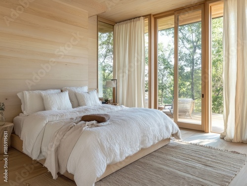 Serene Bedroom Design Featu...