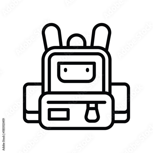 backpack icon. vector line icon for your website, mobile, presentation, and logo design.