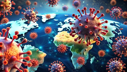 Global virus and disease spread