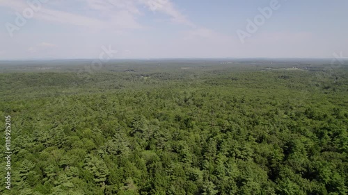 Appalachian Mountains rise above forested hills in eastern Maine photo