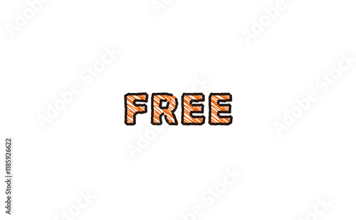 FREE（自由）の言葉の、シンプルなロゴマーク
