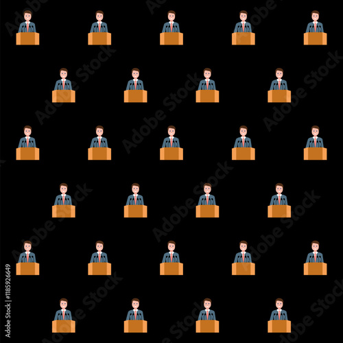 Public speech icon seamless pattern background