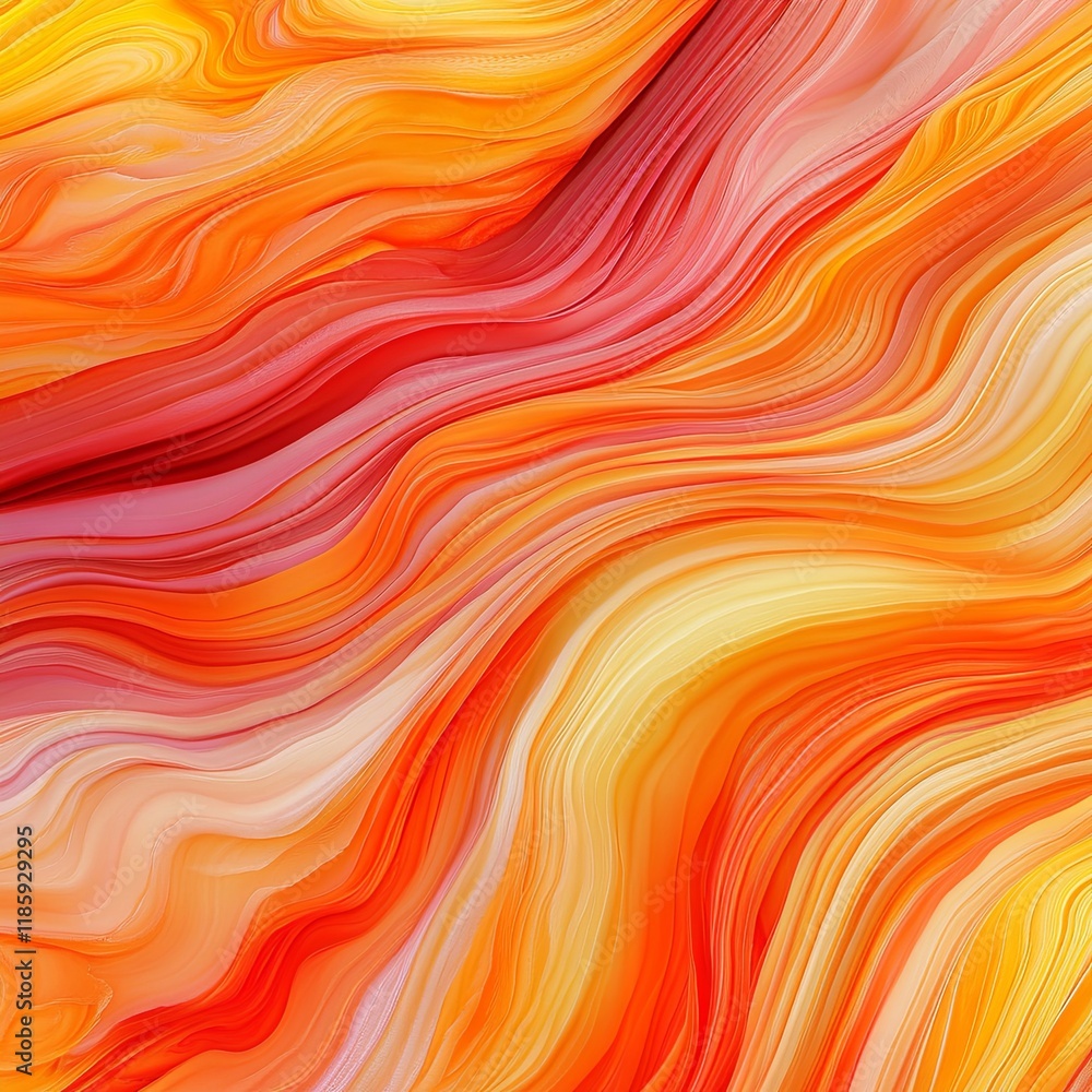 Obraz premium Vibrant Abstract Lava Flow Textures in Warm Colors